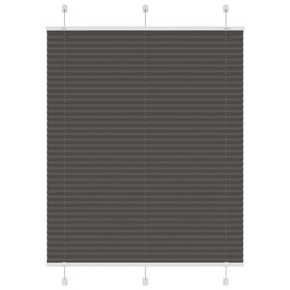 Pleated Blind Black 105x150 cm Fabric Width 104.4 cm Polyester