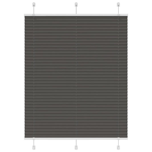 Pleated Blind Black 110x150 cm Fabric Width 109.4 cm Polyester