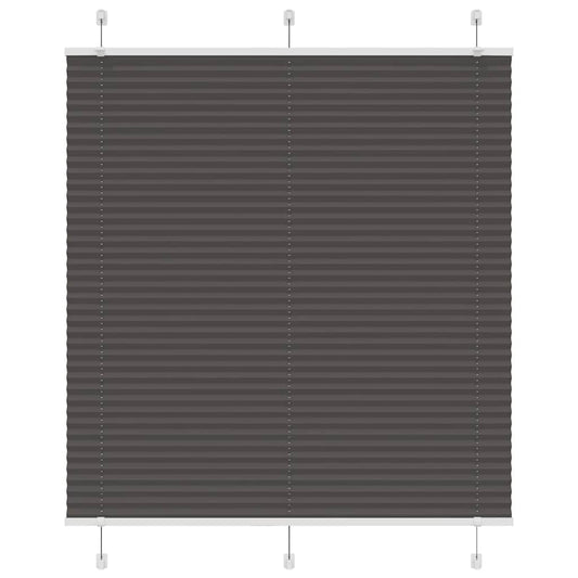 Pleated Blind Black 115x150 cm Fabric Width 114.4 cm Polyester