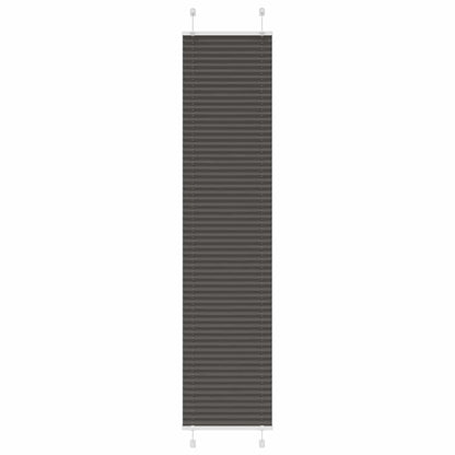 Pleated Blind Black 50x200 cm Fabric Width 49.4 cm Polyester