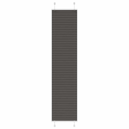 Pleated Blind Black 50x200 cm Fabric Width 49.4 cm Polyester