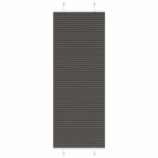 Pleated Blind Black 80x200 cm Fabric Width 79.4 cm Polyester