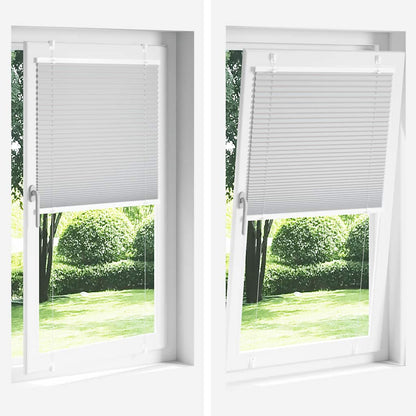 Pleated Blind Black 85x200 cm Fabric Width 84.4 cm Polyester