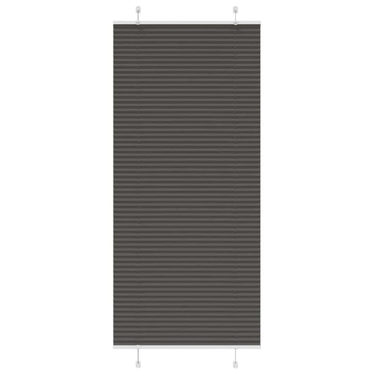 Pleated Blind Black 100x200 cm Fabric Width 99.4 cm Polyester