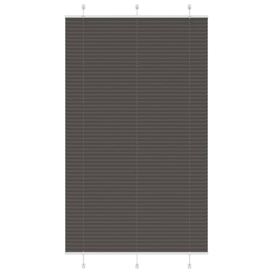 Pleated Blind Black 115x200 cm Fabric Width 114.4 cm Polyester