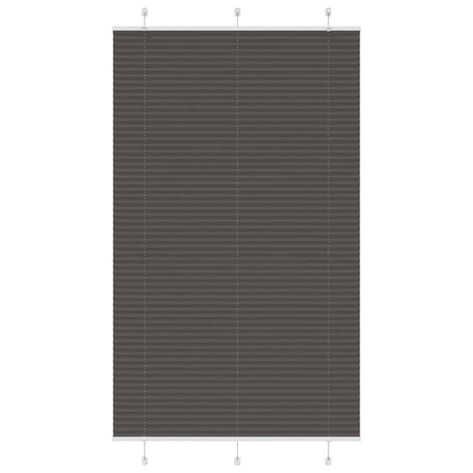 Pleated Blind Black 120x200 cm Fabric Width 119.4 cm Polyester