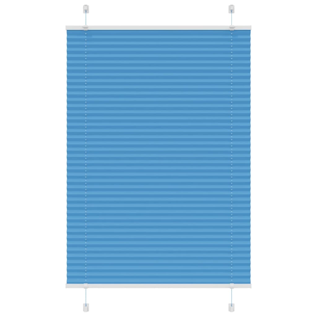 Pleated Blind Blue 80x100 cm Fabric Width 79.4 cm Polyester