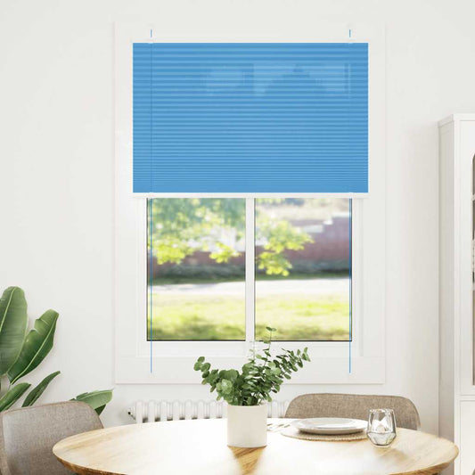 Pleated Blind Blue 95x100 cm Fabric Width 94,4 cm Polyester
