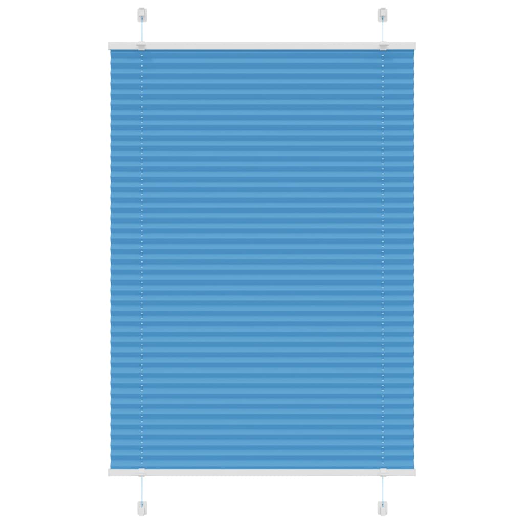 Pleated Blind Blue 100x100 cm Fabric Width 99.4 cm Polyester
