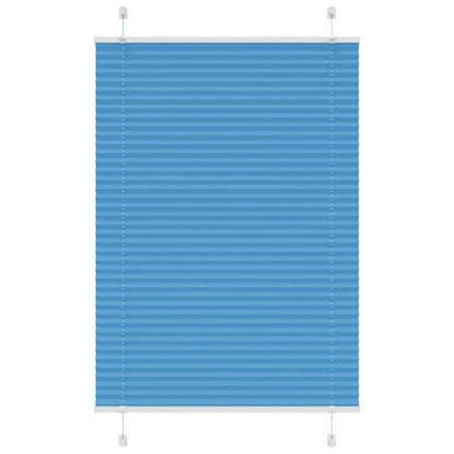 Pleated Blind Blue 100x100 cm Fabric Width 99.4 cm Polyester