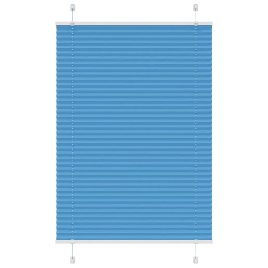 Pleated Blind Blue 100x100 cm Fabric Width 99.4 cm Polyester