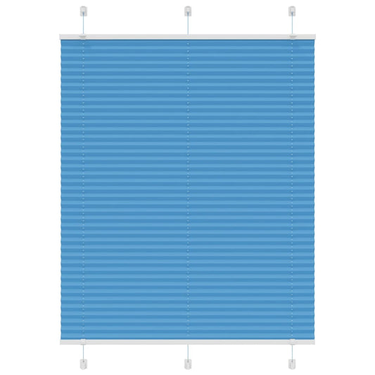 Pleated Blind Blue 110x100 cm Fabric Width 109.4 cm Polyester