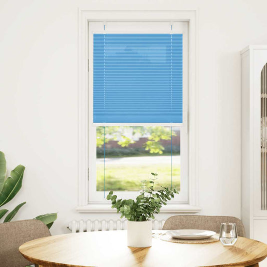 Pleated Blind Blue 65x150 cm Fabric Width 64.4 cm Polyester