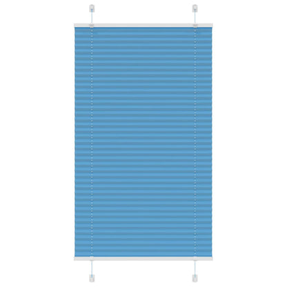 Pleated Blind Blue 75x150 cm Fabric Width 74.4 cm Polyester