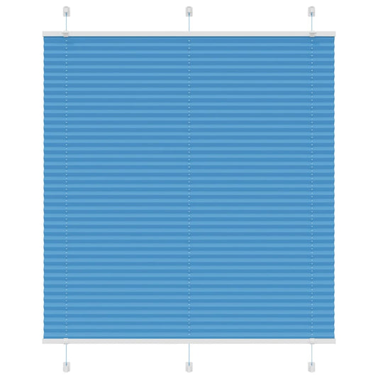 Pleated Blind Blue 115x150 cm Fabric Width 114.4 cm Polyester