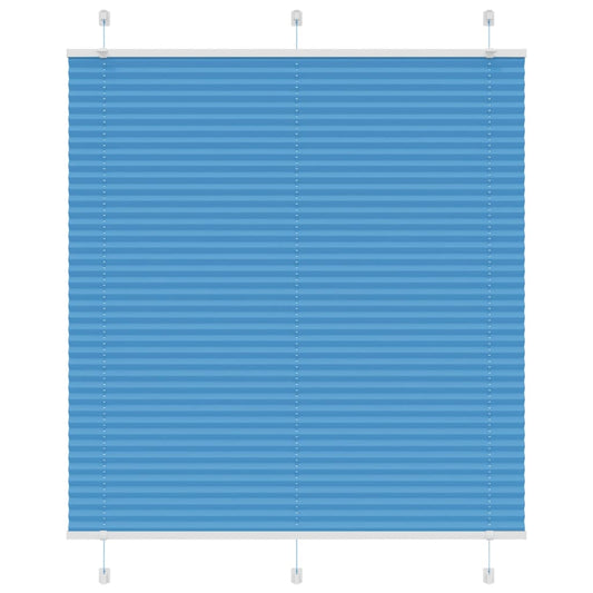 Pleated Blind Blue 120x150 cm Fabric Width 119.4 cm Polyester