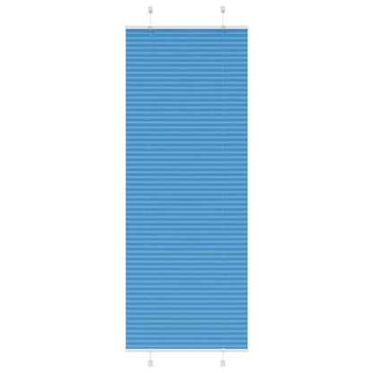 Pleated Blind Blue 75x200 cm Fabric Width 74.4 cm Polyester