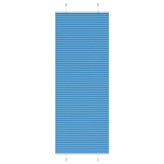 Pleated Blind Blue 75x200 cm Fabric Width 74.4 cm Polyester