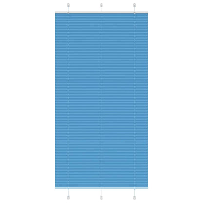 Pleated Blind Blue 110x200 cm Fabric Width 109.4 cm Polyester