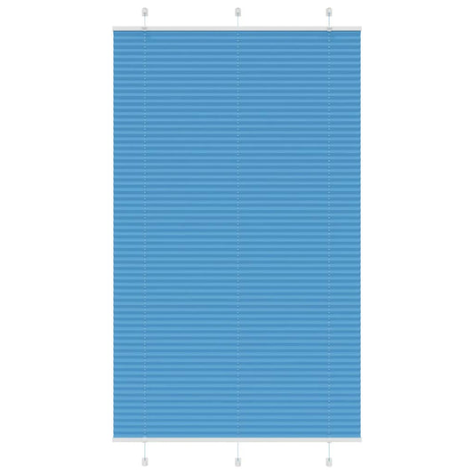 Pleated Blind Blue 120x200 cm Fabric Width 119.4 cm Polyester