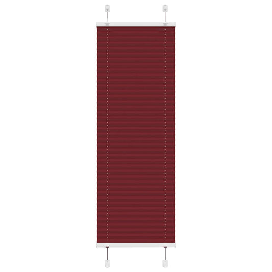 Pleated Blind Bordeaux Red 50x100 cm Fabric Width 49.4 cm Polyester