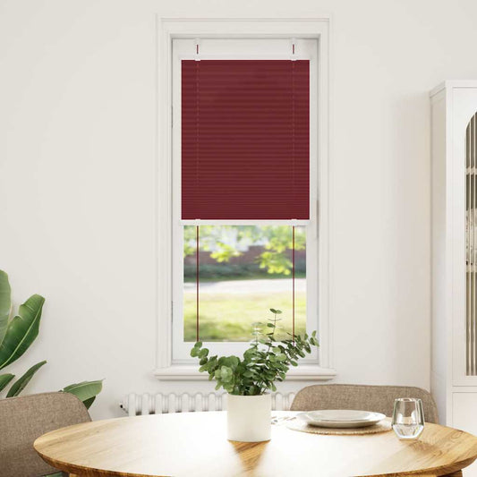 Pleated Blind Bordeaux Red 50x100 cm Fabric Width 49.4 cm Polyester