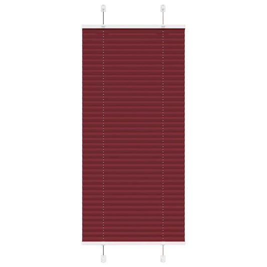 Pleated Blind Bordeaux Red 60x100 cm Fabric Width 59.4 cm Polyester