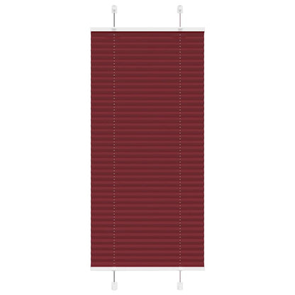 Pleated Blind Bordeaux Red 65x100 cm Fabric Width 64.4 cm Polyester
