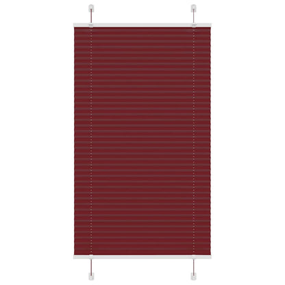 Pleated Blind Bordeaux Red 80x100 cm Fabric Width 79.4 cm Polyester