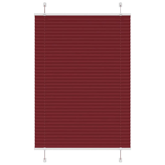 Pleated Blind Bordeaux Red 95x100 cm Fabric Width 94.4 cm Polyester
