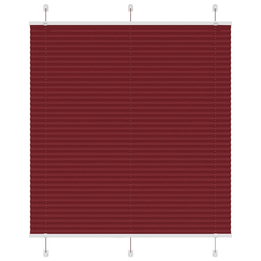 Pleated Blind Bordeaux Red 120x100 cm Fabric Width 119.4 cm Polyester