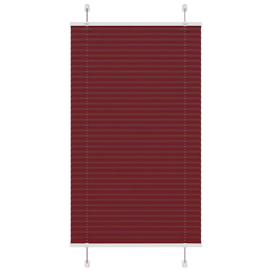 Pleated Blind Bordeaux Red 70x150 cm Fabric Width 69.4 cm Polyester