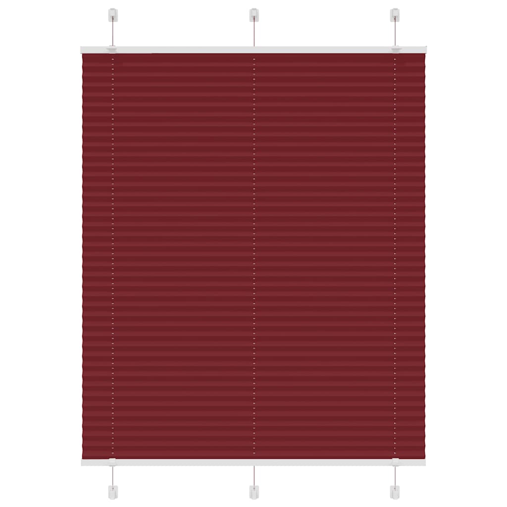 Pleated Blind Bordeaux Red 110x150 cm Fabric Width 109.4 cm Polyester