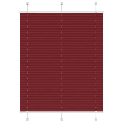Pleated Blind Bordeaux Red 110x150 cm Fabric Width 109.4 cm Polyester
