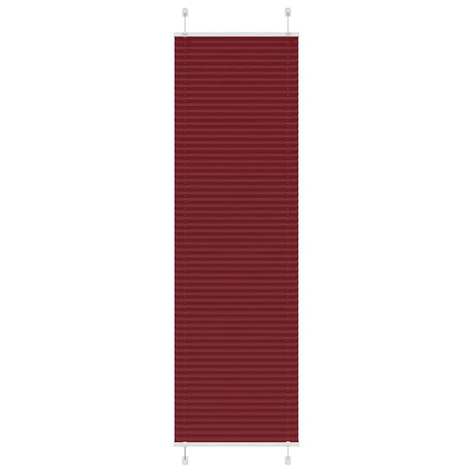 Pleated Blind Bordeaux Red 55x200 cm Fabric Width 54.4 cm Polyester