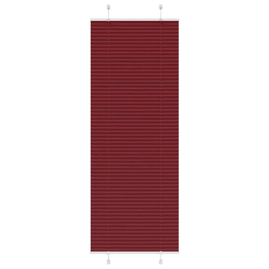 Pleated Blind Bordeaux Red 80x200 cm Fabric Width 79.4 cm Polyester