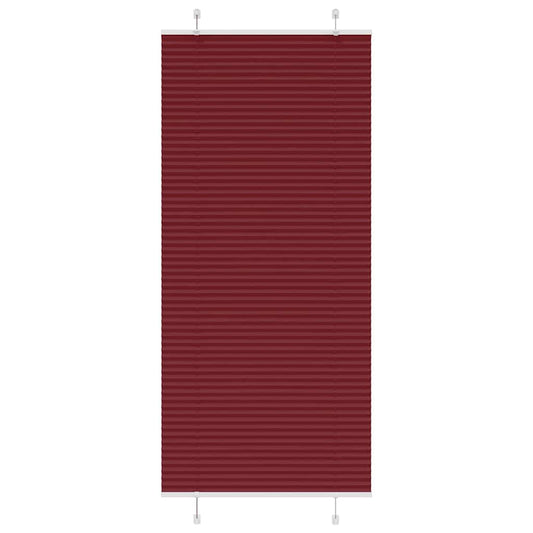 Pleated Blind Bordeaux Red 95x200 cm Fabric Width 94.4 cm Polyester
