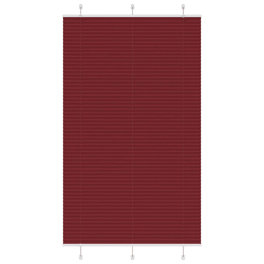 Pleated Blind Bordeaux Red 115x200 cm Fabric Width 114.4 cm Polyester
