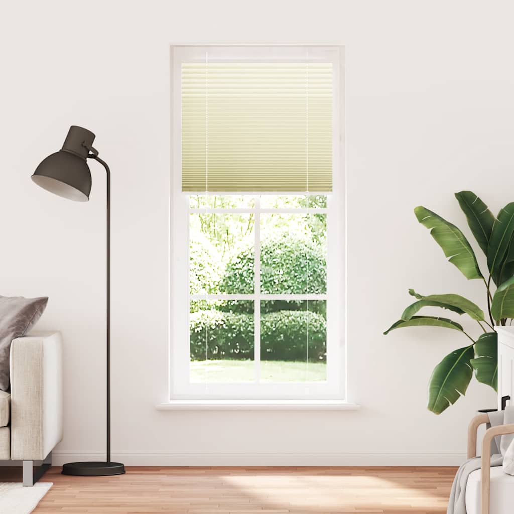 Pleated Blind Cream 95x200 cm Fabric Width 94.4 cm Polyester