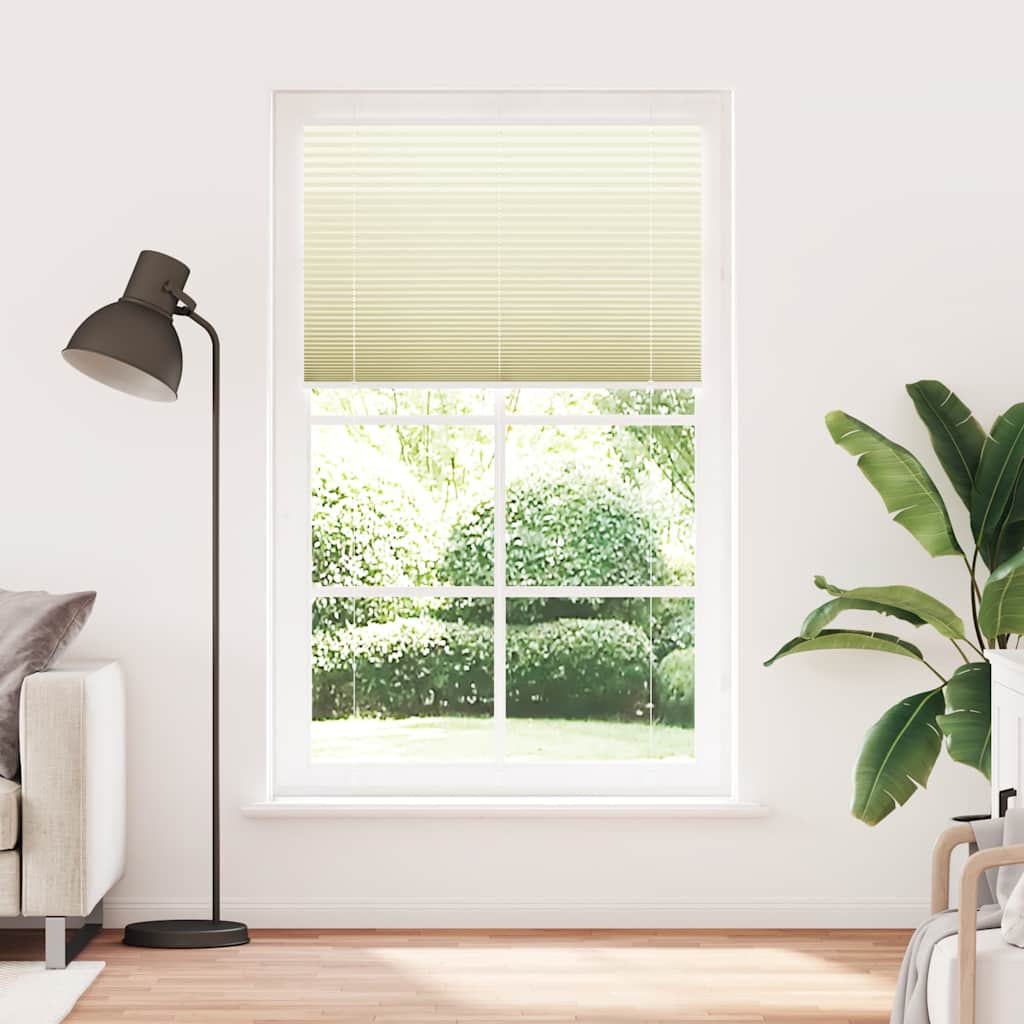 Pleated Blind Cream 120x200 cm Fabric Width 119.4 cm Polyester