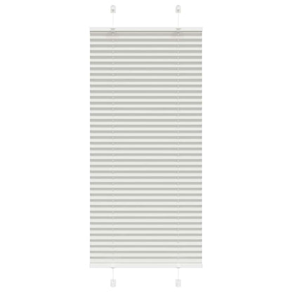 Pleated Blind Light Grey 60x100 cm Fabric Width 59.4 cm Polyester