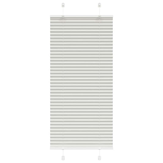 Pleated Blind Light Grey 60x100 cm Fabric Width 59.4 cm Polyester
