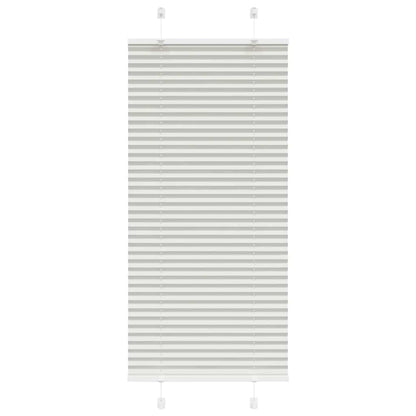 Pleated Blind Light Grey 65x100 cm Fabric Width 64.4 cm Polyester