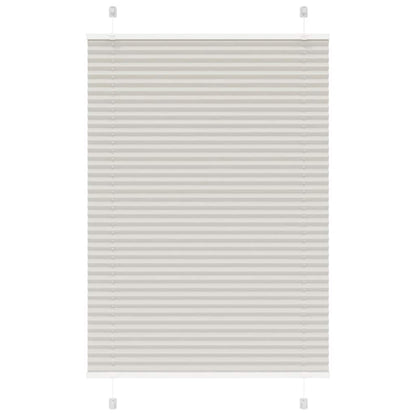 Pleated Blind Light Grey 85x100 cm Fabric Width 84.4 cm Polyester