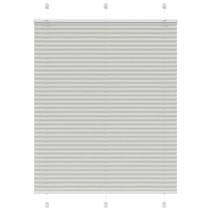 Pleated Blind Light Grey 110x100 cm Fabric Width 109.4 cm Polyester