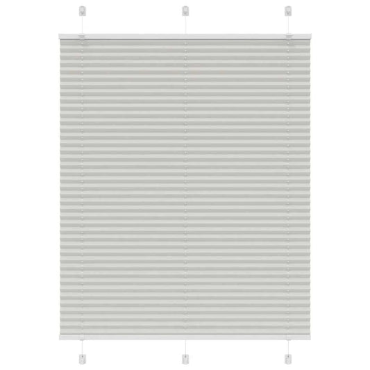 Pleated Blind Light Grey 110x100 cm Fabric Width 109.4 cm Polyester
