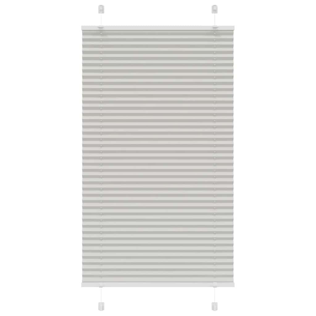 Pleated Blind Light Grey 70x150 cm Fabric Width 69,4 cm Polyester
