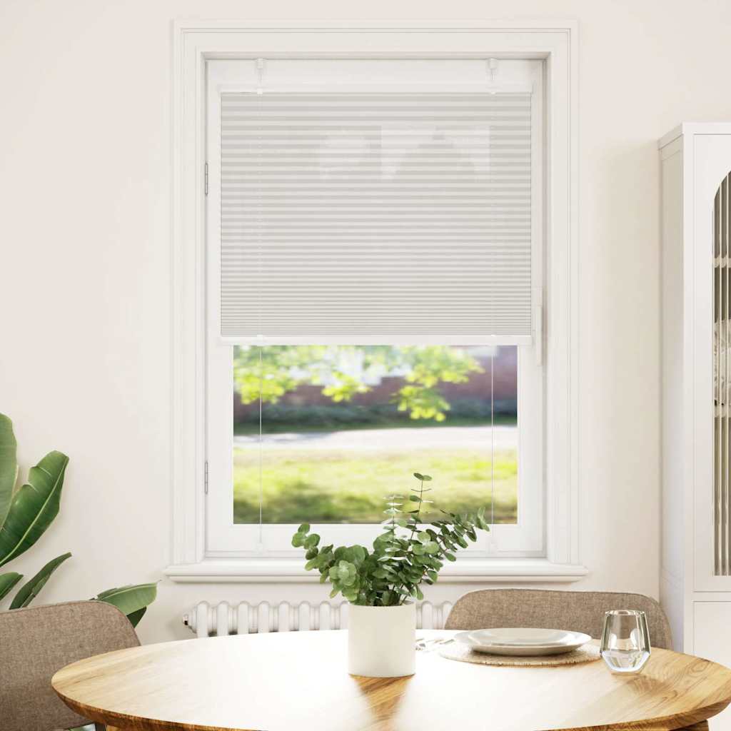 Pleated Blind Light Grey 70x150 cm Fabric Width 69,4 cm Polyester