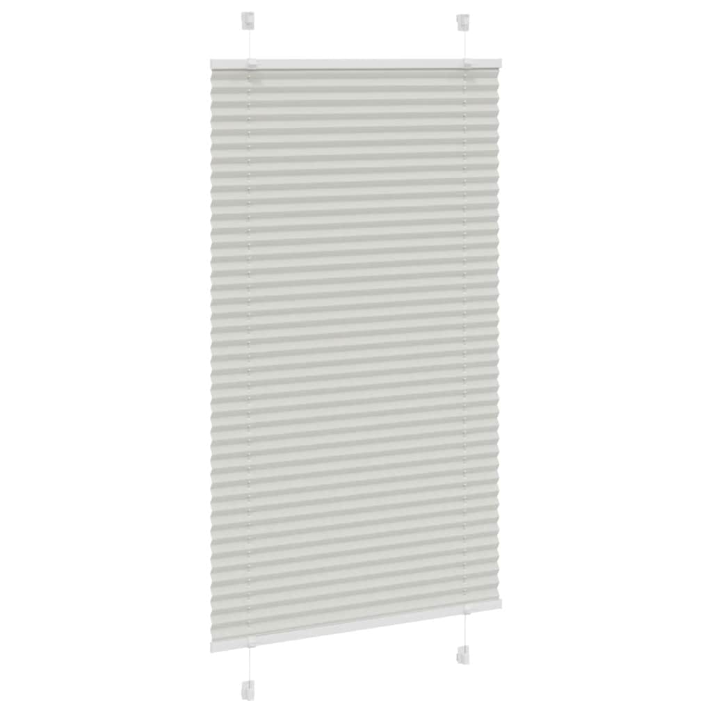 Pleated Blind Light Grey 70x150 cm Fabric Width 69,4 cm Polyester
