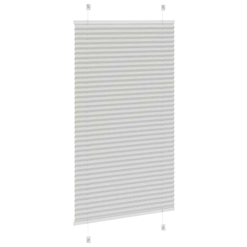 Pleated Blind Light Grey 70x150 cm Fabric Width 69,4 cm Polyester